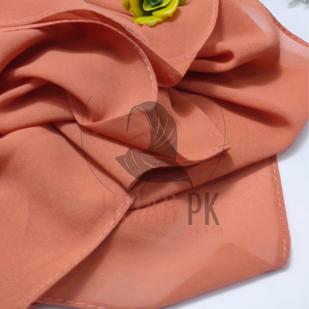 Chiffon Georgette Hijab / Peach Salmon