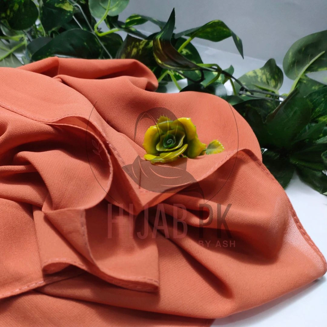 Chiffon Georgette Hijab / Peach Salmon alternate view