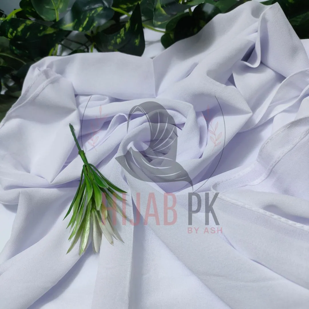 Chiffon Georgette Hijab / White alternate view