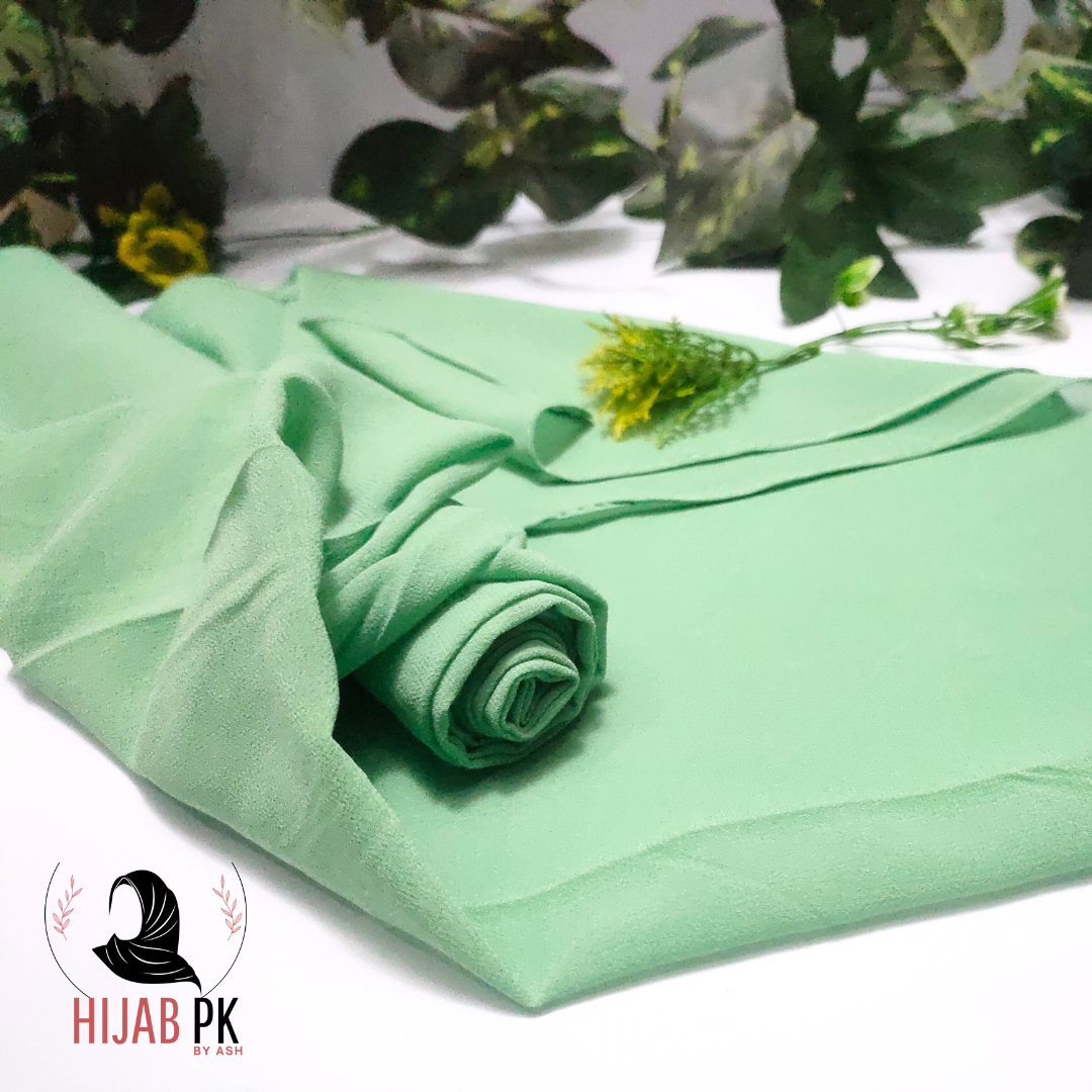 Chiffon Georgette Hijab / Pistachio - Image 3