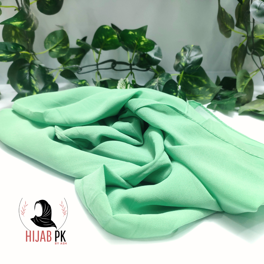 Chiffon Georgette Hijab / Pistachio - Image 2
