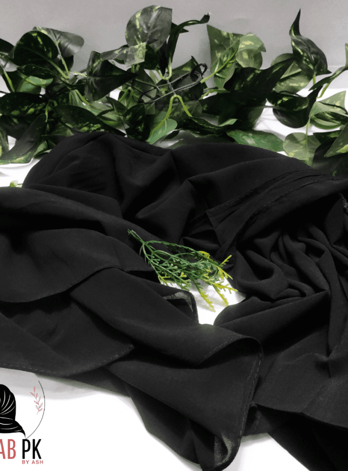 Chiffon Georgette Hijab / Black