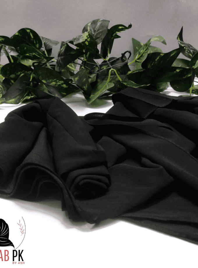 Chiffon Georgette Hijab / Black