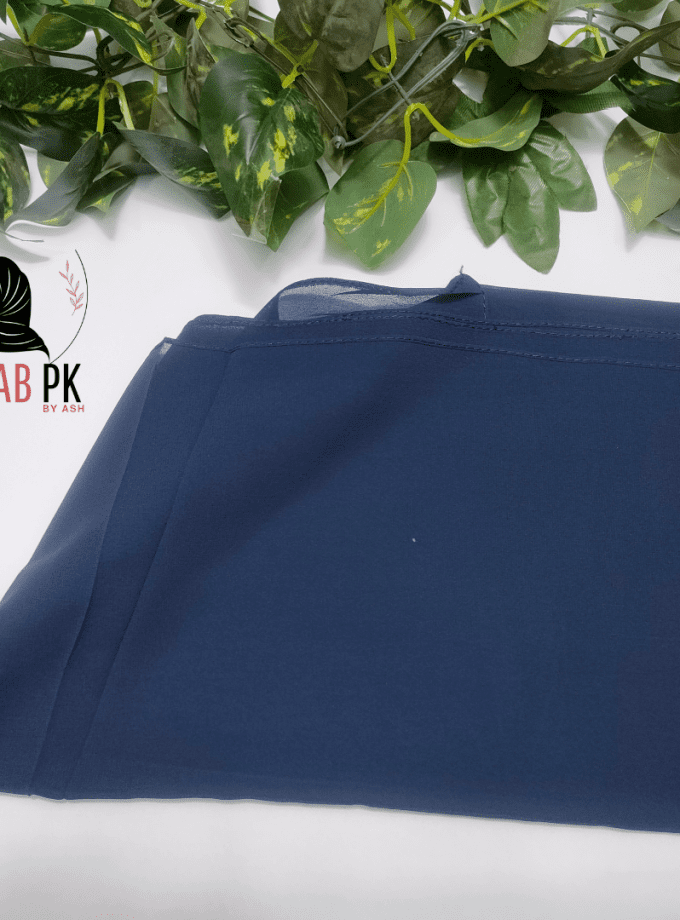 Chiffon Georgette Hijab / Dark Navy