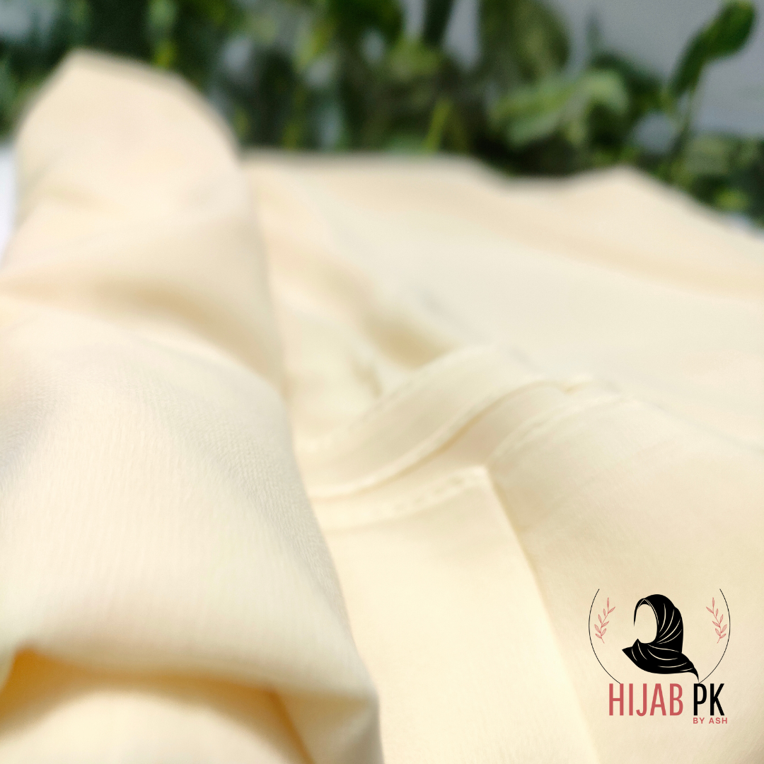 Chiffon Georgette Hijab / Cream - Image 2