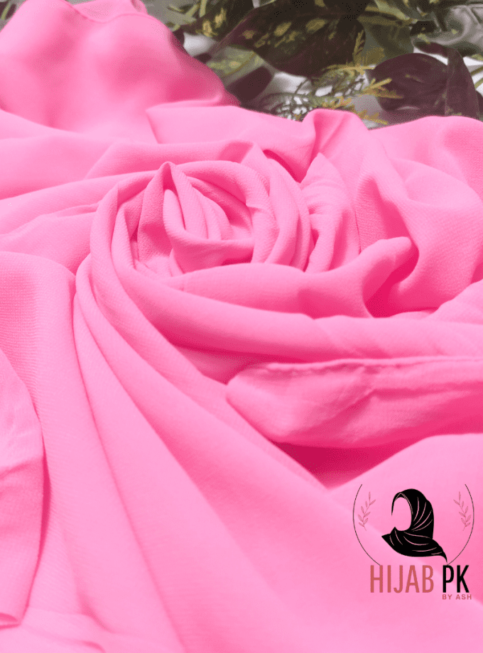 Chiffon Georgette Hijab / Fresh Pink