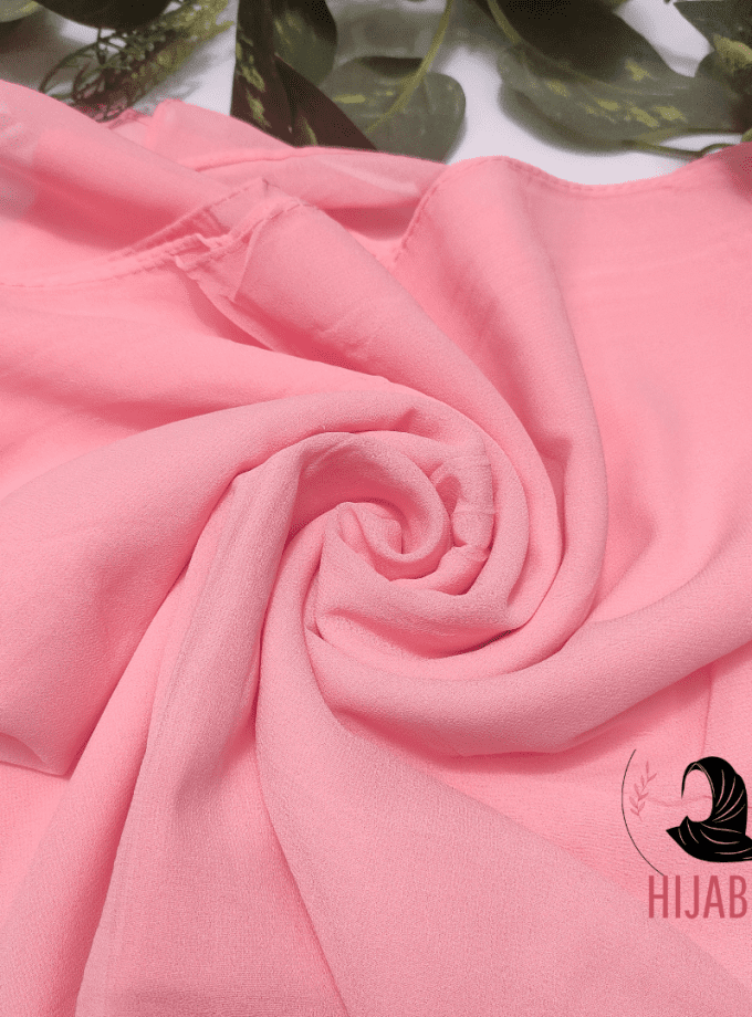 Chiffon Georgette Hijab / Tea Pink