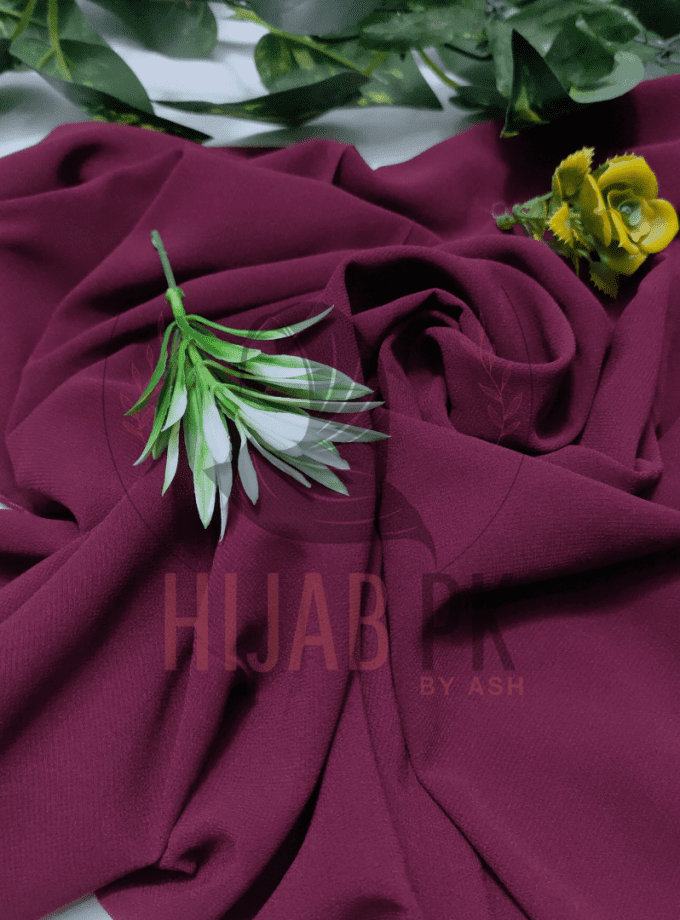 Chiffon Georgette Hijab / Deep Maroon