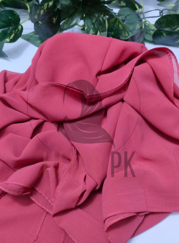 Chiffon Georgette Hijab / Peach Dark