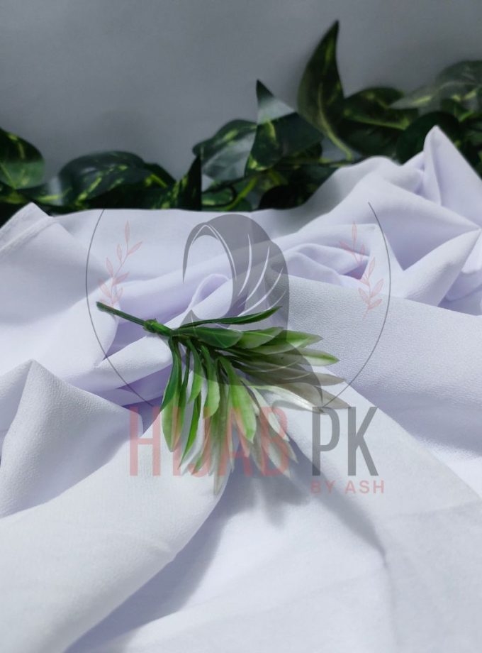 Chiffon Georgette Hijab / White