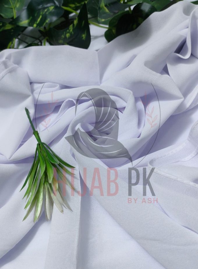 Chiffon Georgette Hijab / White