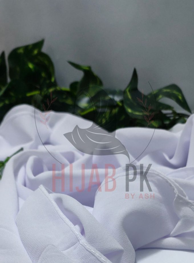Chiffon Georgette Hijab / White