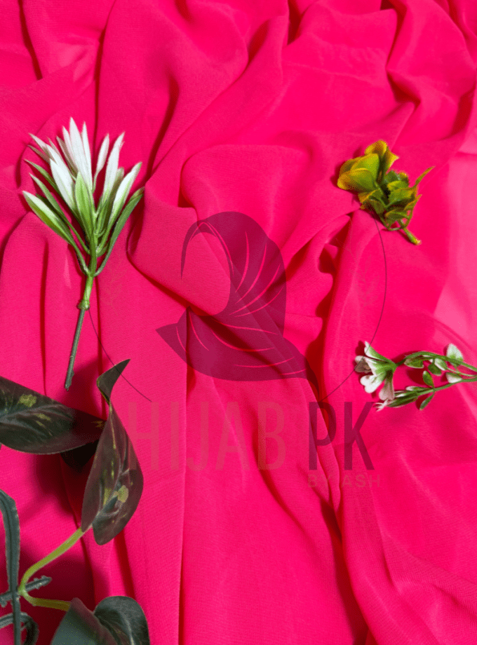 Chiffon Georgette Hijab /  Dark Pink